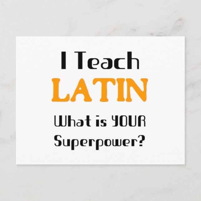 latin teach postcard (Front)
