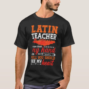 Latin Teacher Rome Language Lesson Student School T-Shirt