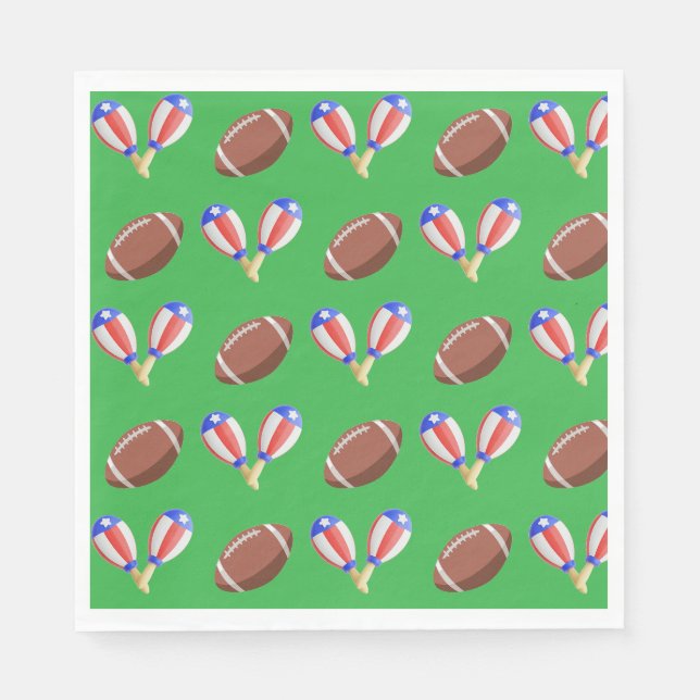 Latin-themed Football Napkin (Front)
