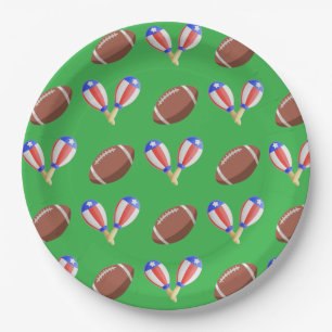 Latin-themed Super Bowl Paper Plate