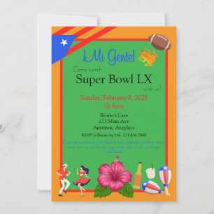 Latin-themed Super Bowl Party Invitation