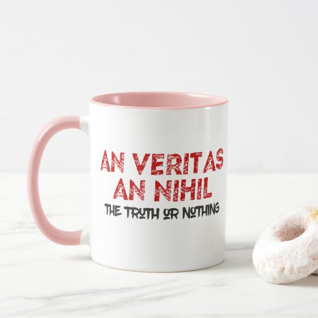 Latin Truth Quote Mug (With Donut)