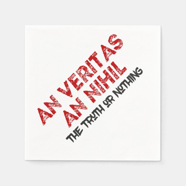 Latin Truth Quote Napkin (Front)