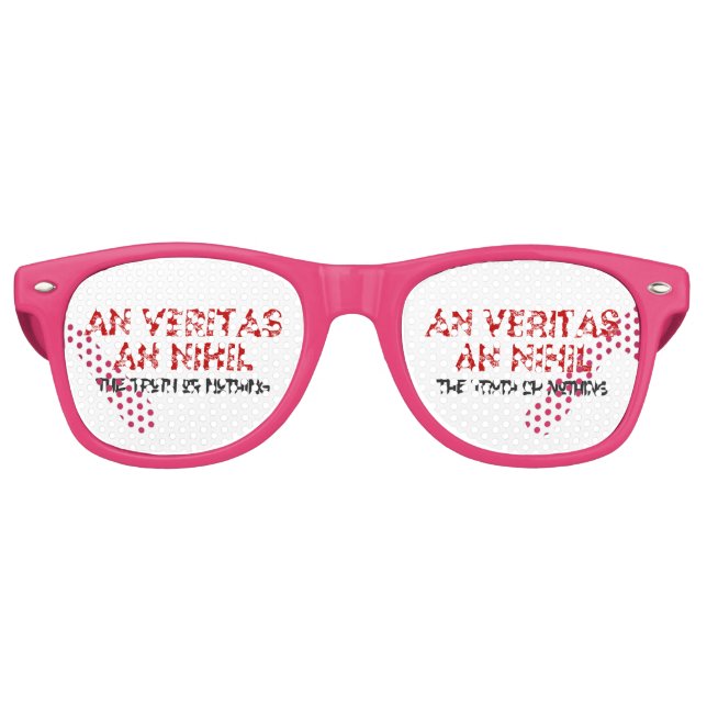 Latin Truth Quote Retro Sunglasses (Front)