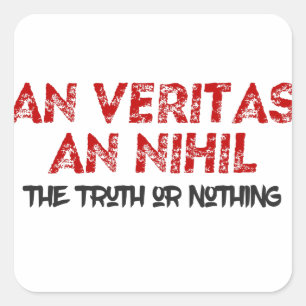 Latin Truth Quote Square Sticker