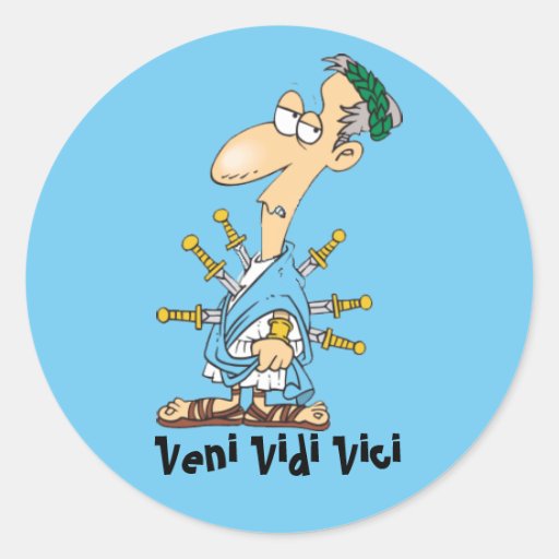 Image of Latin: Veni vidi vici Classic Round Sticker