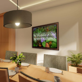 Latin wisdom quote intelligence greenery poster