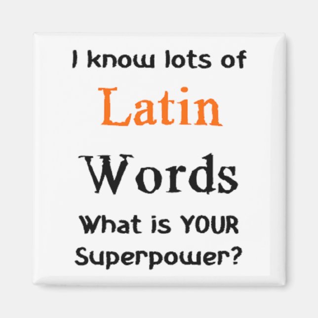 latin words magnet (Front)