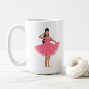 Latina Babe Pink Custom Name  Coffee Mug