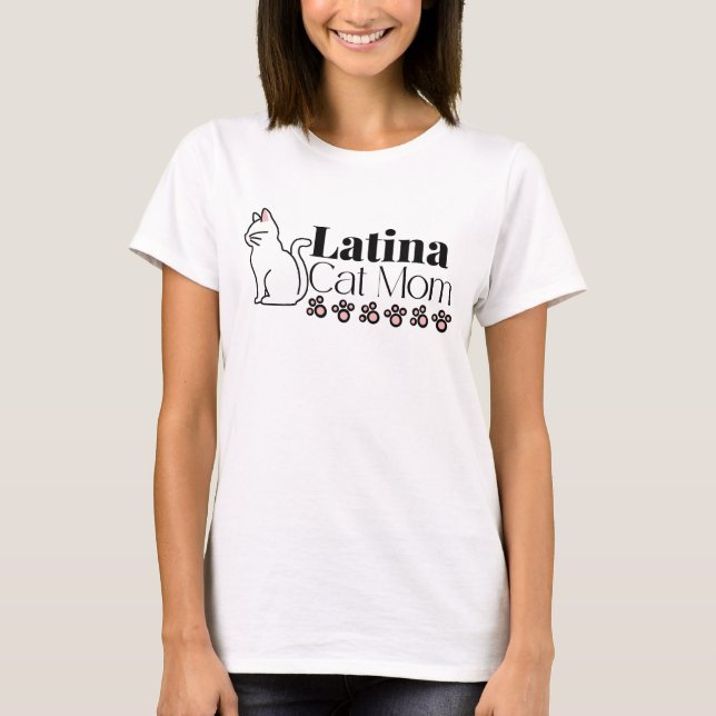 Latina Cat Mum Woman  T-Shirt (Front)