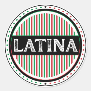 Latina City Pride Emblem – Italian Identity Classic Round Sticker