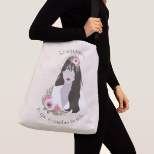 Latina Empower Positive Message Tote Bag, Spanish