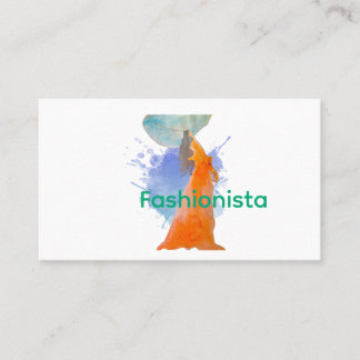 Latina Fashionista with Hat Business Card
