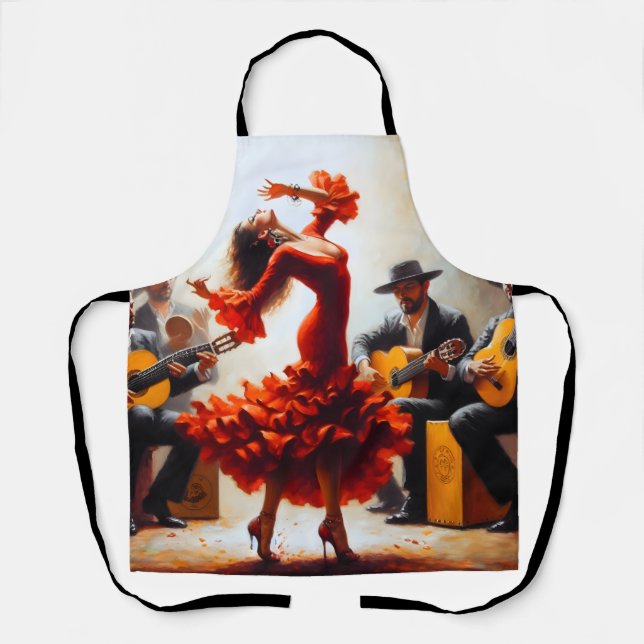 Latina Flamenco Spanish Mexican Apron (Front)