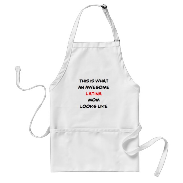latina mum, awesome standard apron (Front)