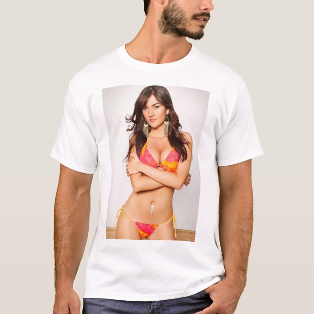 Latina PinUp girl in bikini T-Shirt (Front)