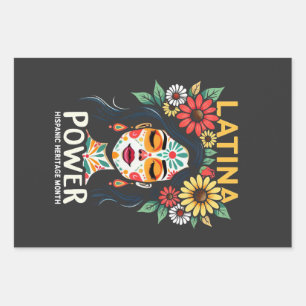 Latina Power Hispanic Heritage Month Wrapping Paper Sheet