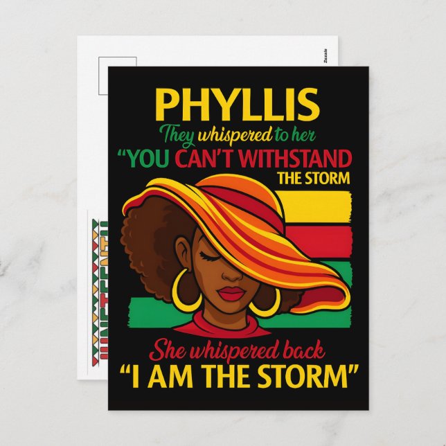 Latina Power Woman Flowers Hispanic Pride I Am Sto Holiday Postcard (Front/Back)