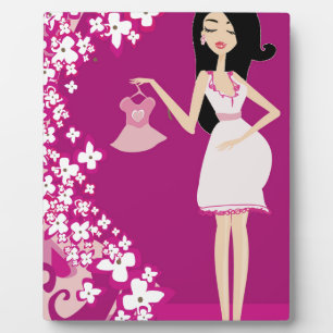 latina pregnant woman plaque