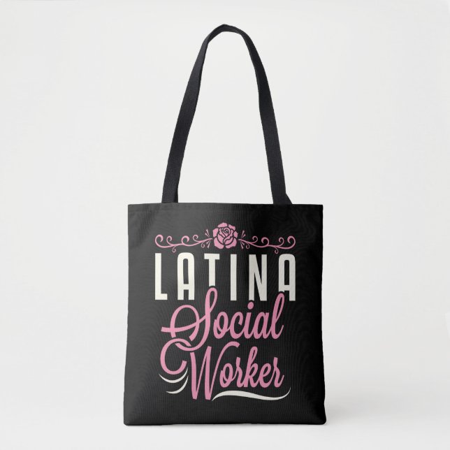 Latina Social Worker Tote Bag (Front)