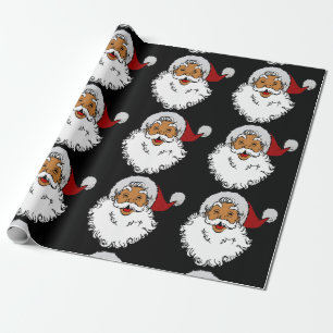 latino biracial santa claus christmas wrapping paper