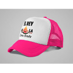 Latino Dad El Rey de la Carne Asada  Trucker Hat<br><div class="desc">Carne Asada Beef Lovers! Give your father,  husband,  grandfather,  father-in-law,  brothers this beautiful design for El Rey de la Carne Asada. Perfect for lovers of carnitas asada,  BBQ,  Grill and cooking. This Father's Day on his birthday is a beautiful present.</div>