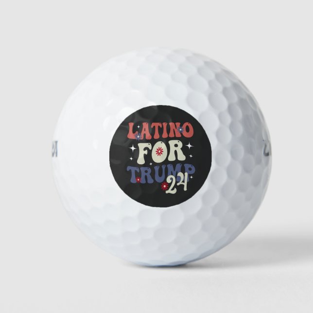 Latino For Trump 2024 Cinco De Mayo Mexican Gift Golf Balls (Front)