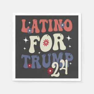 Latino For Trump 2024 Cinco De Mayo Mexican Gift Napkin