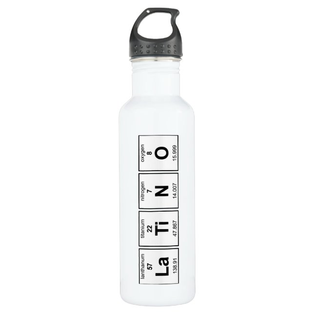 LaTiNO Periodic Table 710 Ml Water Bottle (Front)