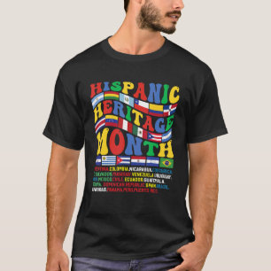 Latino Pride Flag Happy National Hispanic Heritage T-Shirt