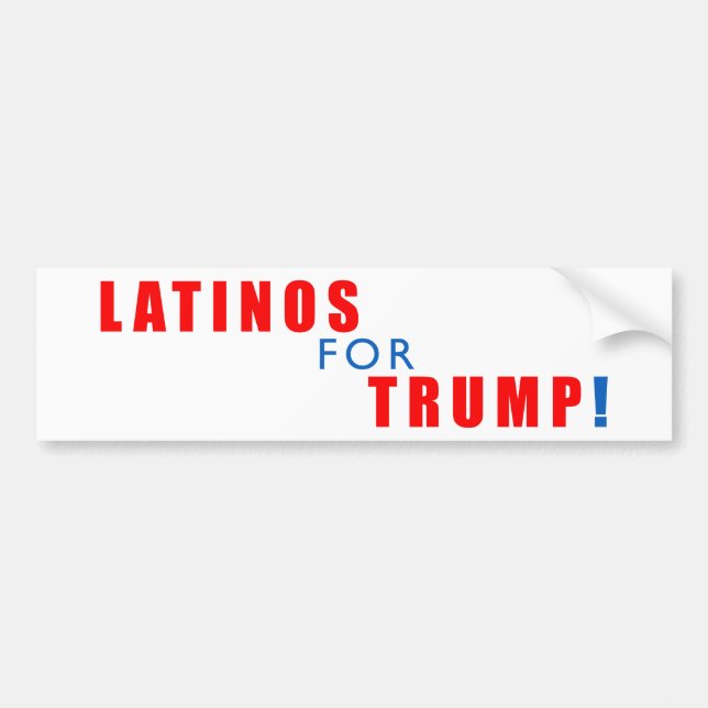 Latinos for Donald Trump Bumper Sticker (Front)