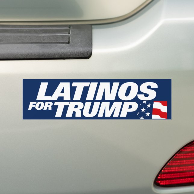 Latinos For Trump 2024 Bumper Sticker (On Car)