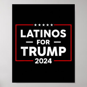 Latinos For Trump 2024 Poster