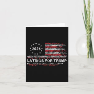 Latinos For Trump 2024 - President Election Trump  Card