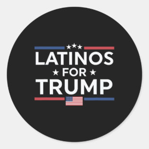 Latinos For Trump 2024 - President Election Trump  Classic Round Sticker