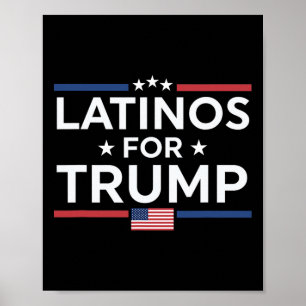 Latinos For Trump 2024 - President Election Trump Poster