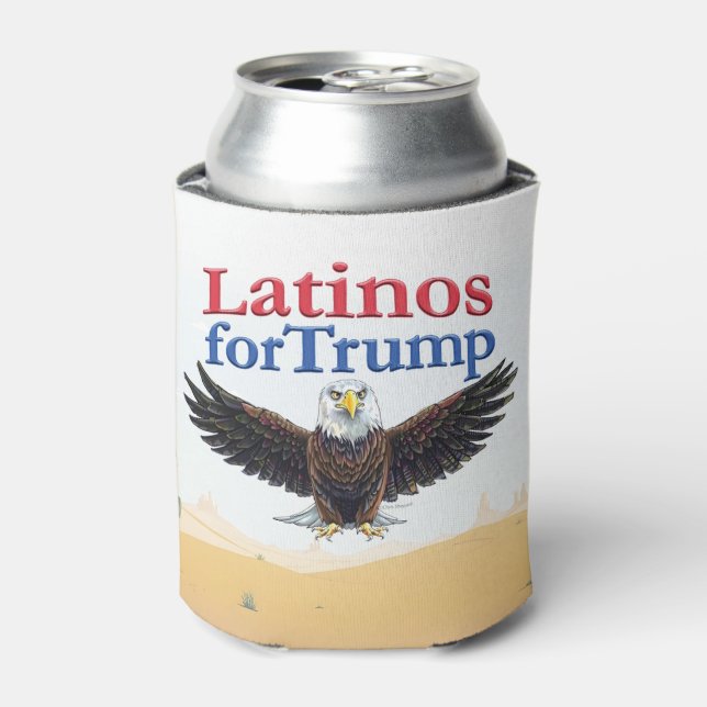 Latinos for Trump - Desert Eagle Can Cooler (Can Front)