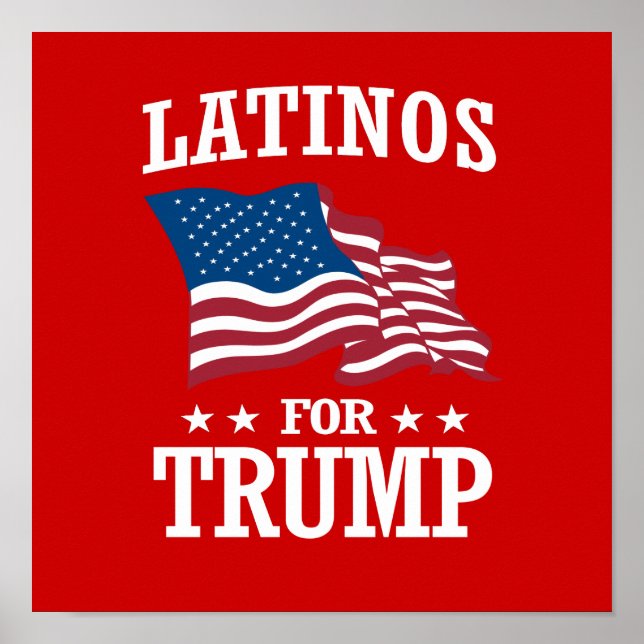 LATINOS FOR TRUMP POSTER (Front)