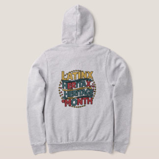 Latinx Heritage Month Colourful Retro Typography H Hoodie