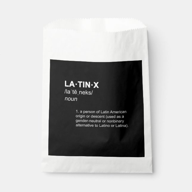 LATINX Latino Latina Gender Neutral Definition Hip Favour Bags (Front)