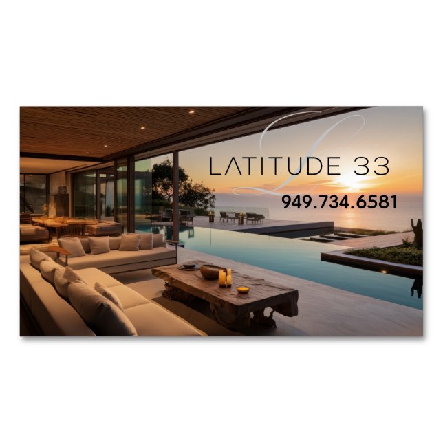 Latitude 33 RE image generic Magnetic Business Card (Front)