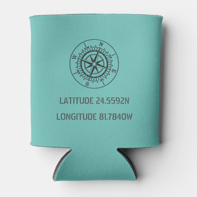 Latitude and Longitude Custom Setting Can Cooler (Front)