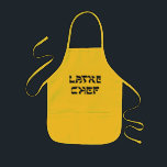 Latke Chef Apron<br><div class="desc">Doesn't everybody love latkes on Chanukah! This is a great gift for the Latke chef, the person who loves to make Chanukah latkes, those calorie laden potato pancakes that everybody loves to eat with applesauce or sour cream. Happy Chanukah!</div>