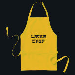 Latke Chef Apron<br><div class="desc">Doesn't everybody love latkes on Chanukah! This is a great gift for the Latke chef, the person who loves to make Chanukah latkes, those calorie laden potato pancakes that everybody loves to eat with applesauce or sour cream. Happy Chanukah!</div>