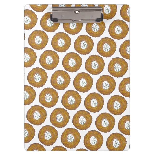 Latke Potato Pancakes Jewish Cuisine Foodie Clipboard (Front)