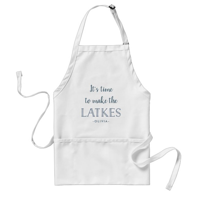 Latke Time | Funny Personalised Hanukkah Standard Apron (Front)