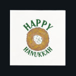 Latkes Happy Hanukkah Chanukah Jewish Holidays Napkin<br><div class="desc">Design features an original marker illustration of a delicious latke potato pancake topped with sour cream, a staple in Jewish holiday cuisine. Ideal for Hanukkah celebrations! This Chanukah latkes design is also available on other products. Lots of additional foodie designs are also available from this shop! Don't see what you're...</div>