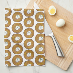 Latkes Happy Hanukkah Chanukah Jewish Holidays Tea Towel