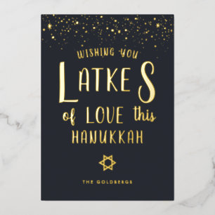 Latkes of Love   Hanukkah Greeting Card