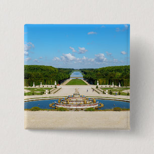 Latona Fountain and Grande Perspective, Versaille 15 Cm Square Badge